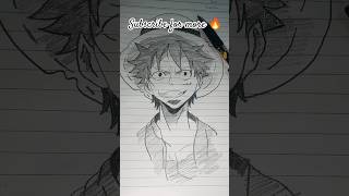 draw monkey D Luffy #anime #drawing #luffy #onepiece