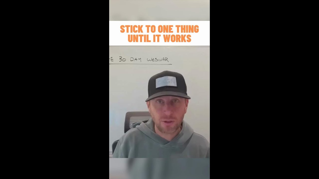 Stick to One Thing Until It Works