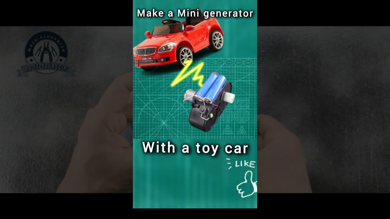 Mini Toy Generator How to Make a Mini Generator with a Toy Car #mainelectrics #diy # ...