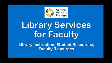 Library Services for Faculty