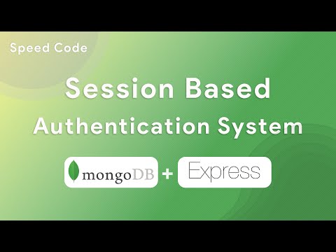 Sample Session Based Authentication using Express and MongoDB | Speed Code