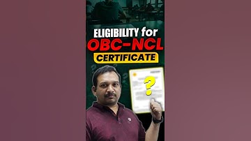 Eligibility For OBC - NCL Certificate | JEE 2026 #jee2026 #jee #iitjee #jeeprep #iitian #jeemains