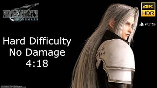 Final Fantasy 7 Remake - Sephiroth (HARD/NO DAMAGE/4:18) [PS5] [4K60FPS] [HDR]