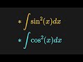 The Anti-Derivative of sin²x and cos²x