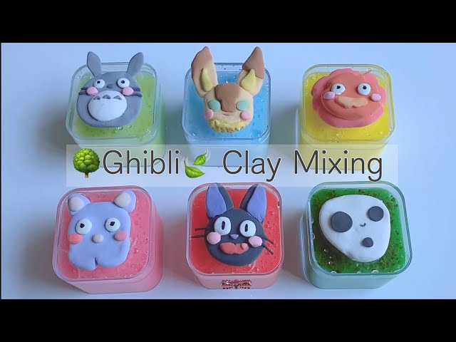 【ASMR】 \ジブリキャラ集合/ Ghibli Clay Mixing♡
