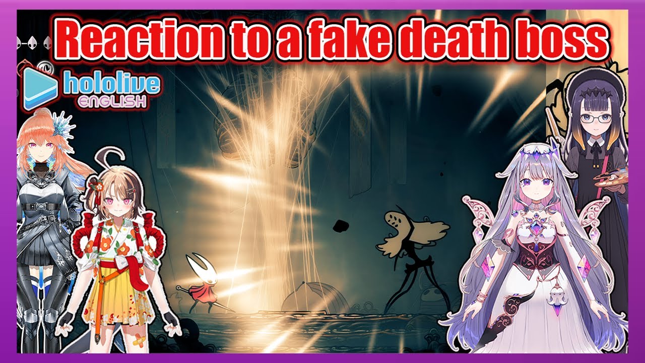 Hololive reaction to a fake death boss in Hollow Knight: Silksong【hololive en/eng sub】