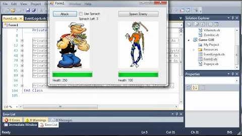 Visual Basic Tutorial - 159 - Game Part 15   Adding Events To The Log