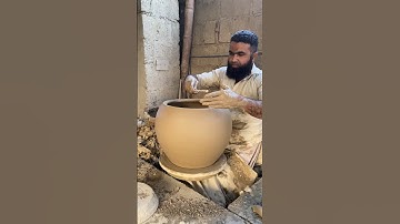 Traditional Big Clay Pot Making Short 🇵🇰☝️💐 #shorts #trending #clay