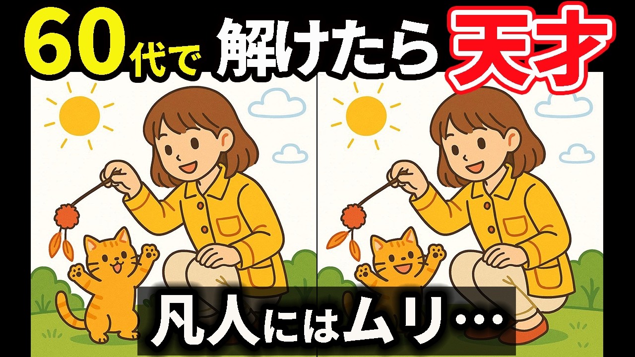 【間違い探し】集中力絶好調！タイムアタックで脳を刺激！ #161