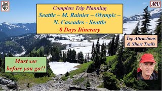 Seattle – Mt. Rainier – Olympic – N. Cascades 8 days Itinerary - Complete Trip Planning