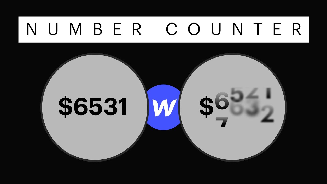 Animating Numbers Counting Up In Webflow - YouTube