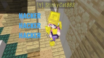 I found mcpe hacker in cubecraft server