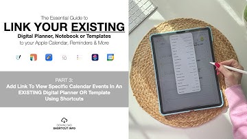 Pt 3: Add Link To View Specific Calendar Events In EXISTING Digital Planner OR Template W/ Shortcuts