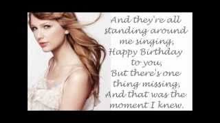 Taylor Swift - The Moment I Knew (Lyrics) [HD]