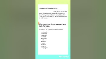 C preprocessor directives