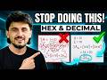 Hexadecimal to Decimal and Decimal to Hexadecimal Conversion | Number System