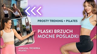 Mocne pośladki i płaski brzuch + Pilates z Adrianą - PROSTY trening w domu screenshot 4