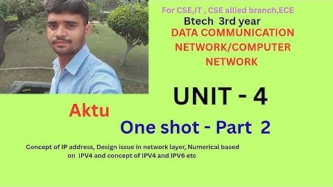 Data communication Network/Computer Network || Unit 4 ||Part 2|| One shot.