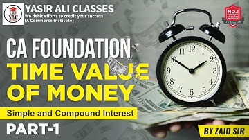 Part-1, Time Value of Money || Simple Interest  CA Foundation | Business Mathematics | ICAI Exams |