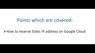 How to reserve a static IP address on Google Cloud