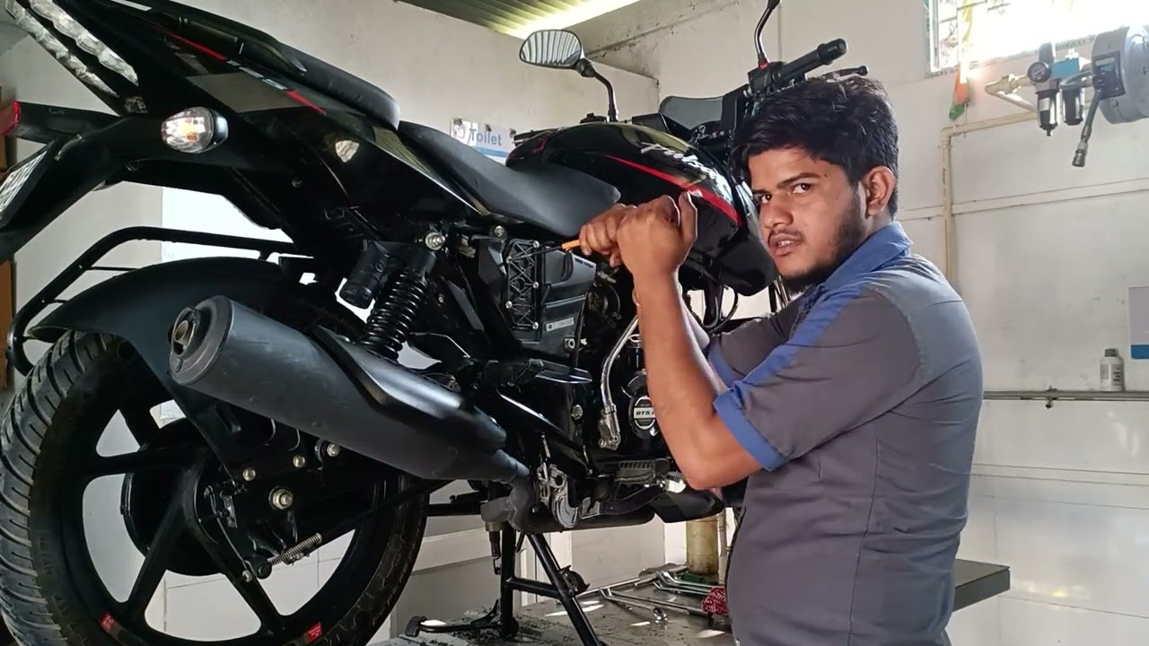 Bajaj 125 pulsar full sarvice Bs6 #Dipjyoti Biker 🙏 M.R. Auto Agency Bajaj Ghograpar 🙏