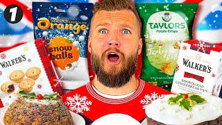 Americans Try WEIRD Christmas Snacks & Dessert from Britain!