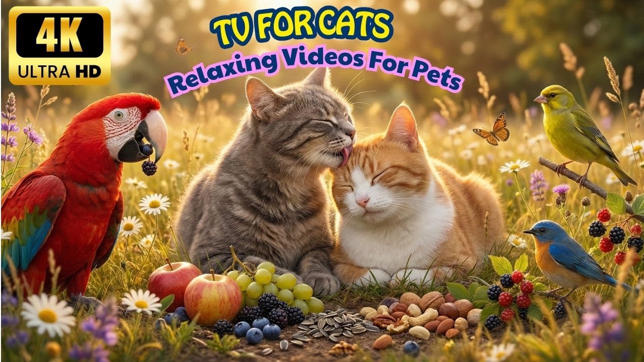 [NO ADS] Relaxing Cat TV 😺 Forest Birds Your Cat Can’t Look Away From | 4K Ultra HD