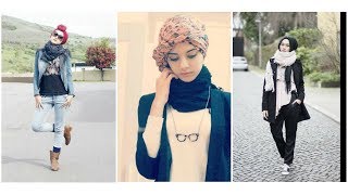 تنسيق الكوفية (الاسكارف) مع الحجاب ...شتاء 2019