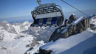 Mt  Titlis: Ice Flyer ChairLift | Engelberg | Switzerland | Top Tourist Attraction | Swiss Alps