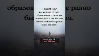 Образование и ум #shorts #цитаты  #мудрость #психология #жизнь #отношения
