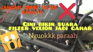 Cara membuat efek suara nguok di vixion, tanpa copot filter 👍👍😲