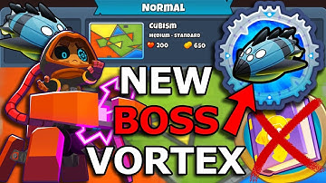 NEW BOSS VORTEX || Normal Tutorial || No Monkey Knowledge, No Abilities || Cubism (BTD6)