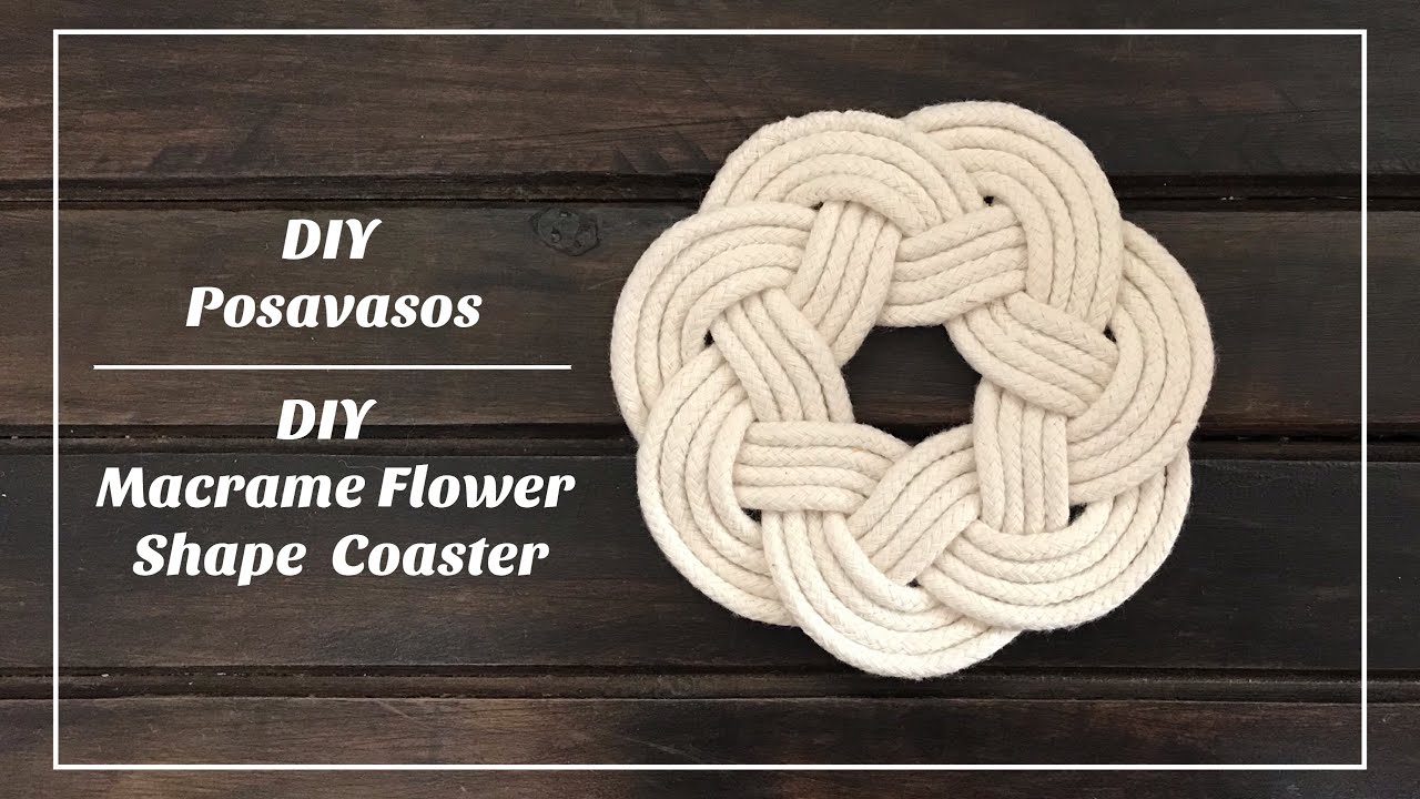 DIY Posavasos/DIY Macrame Flower Shape Coaster