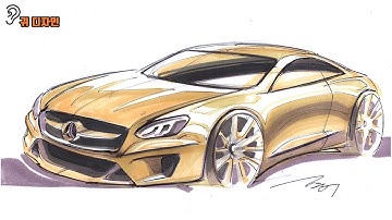 귀디자인 Gwi Design - How to Car Design sketch 자동차 스케치 마카렌더링