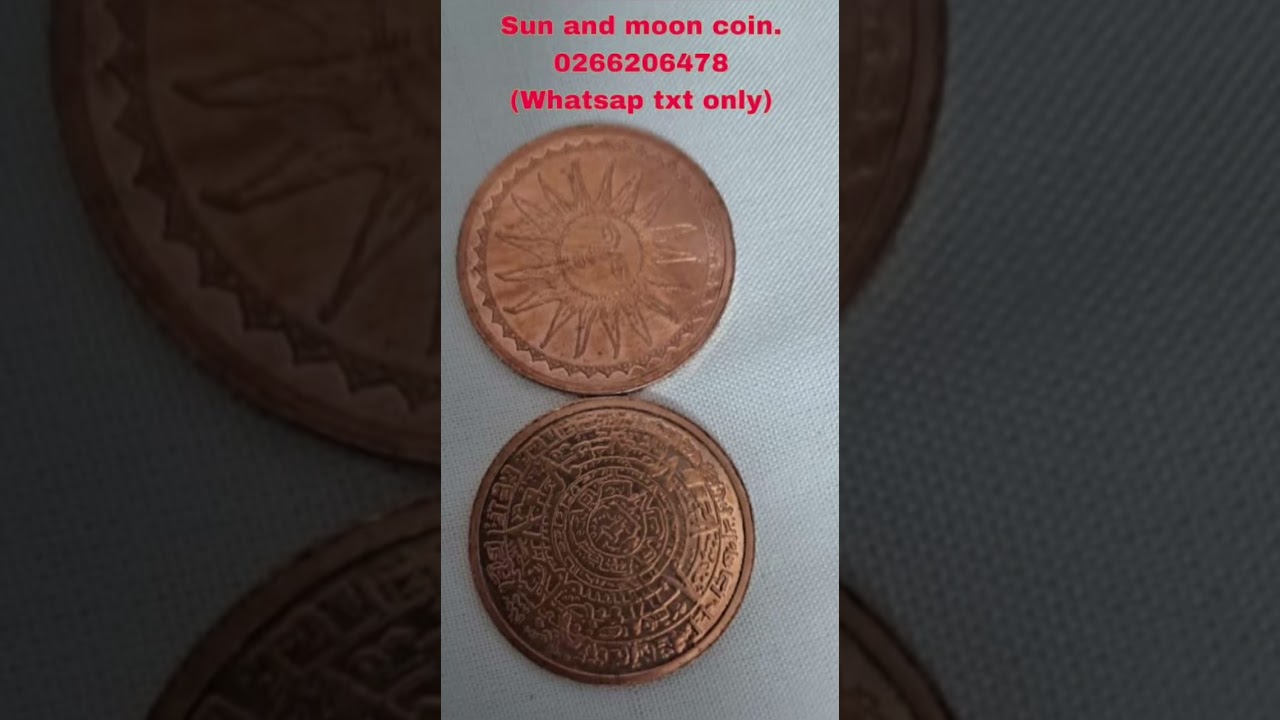 Sun and moon coin.