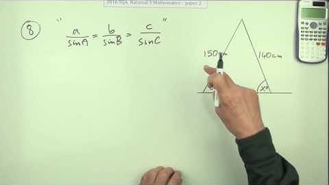 2016 Nat 5 Mathematics  paper 2 number 8