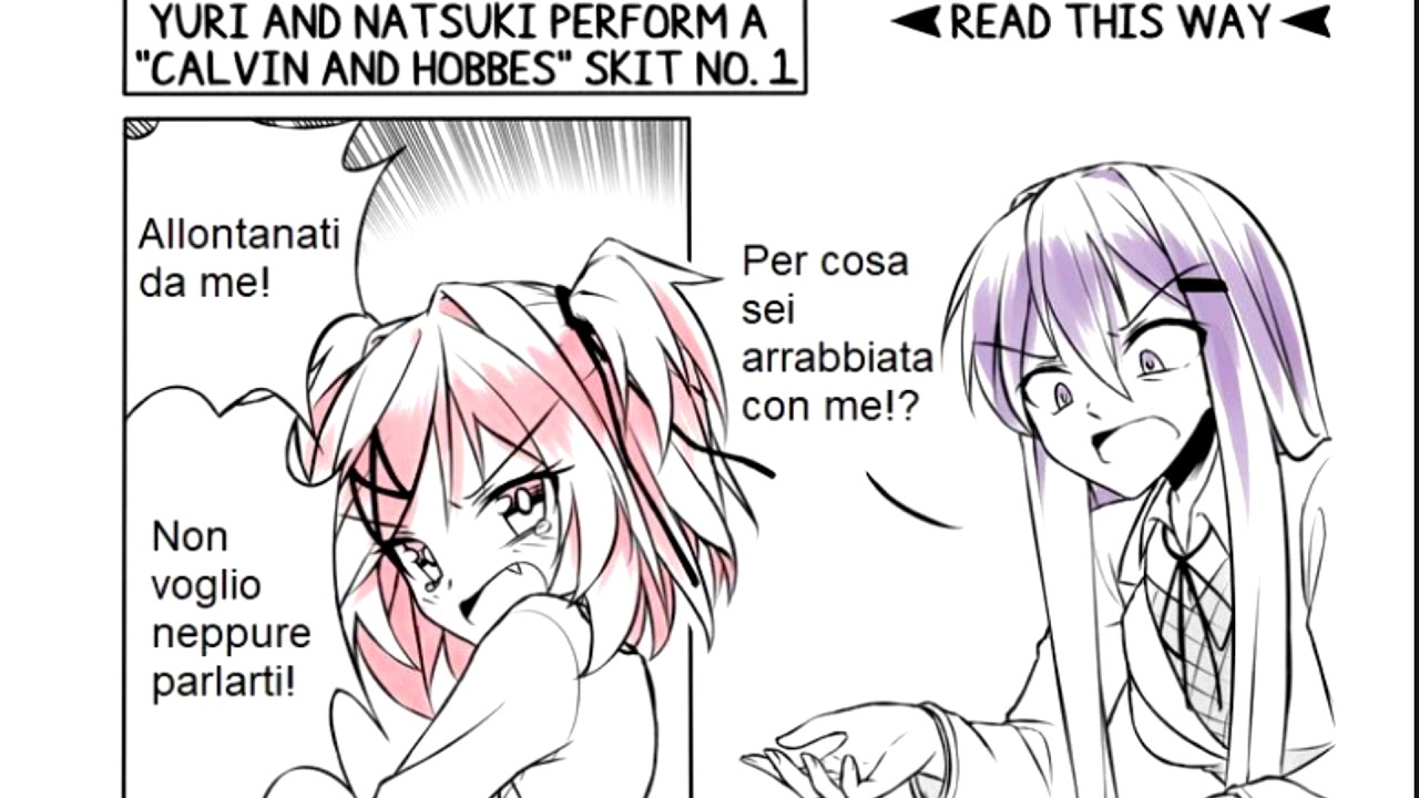 Ddlc Short Comic Yuri E Natsuki Performa Alla Calvin E Hobbes 2 Doki Doki Little Club Fandub Ita Youtube