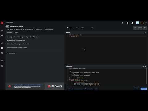 codewars python Third Angle of a Triangle
