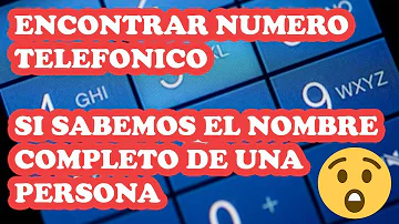 ¿Cómo puedo saber el número de teléfono de una persona?