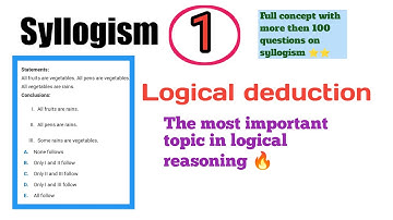 Syllogism | Logical deduction part 1 | nmdcat logical reasoning series