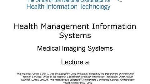 HITC 1005 Medical Information Systems Solarity Lecture  video