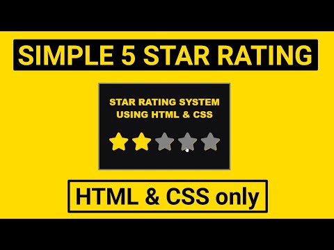 5 Star Rating System Using Html and CSS | Webkit Coding