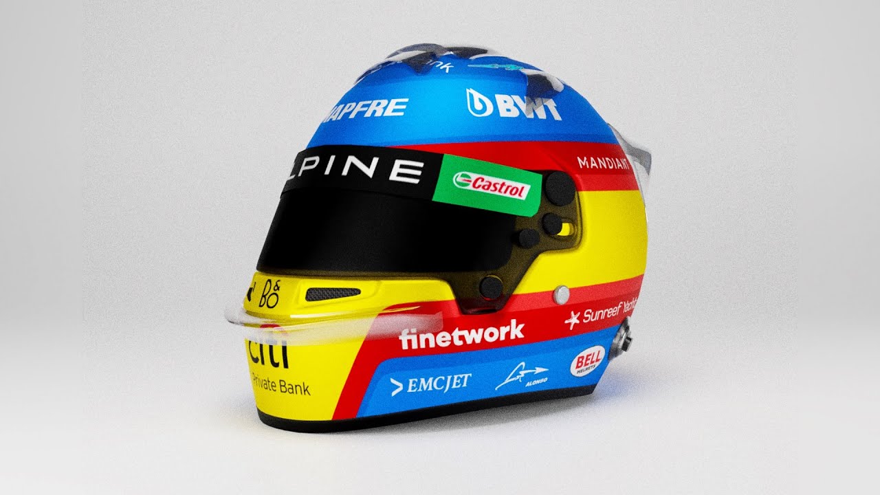 Fernando Alonso 2022 Helmet Concept Animation