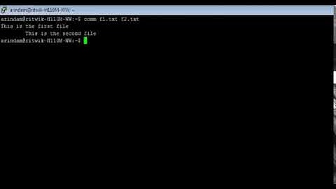 Linux - comm Command - w3resource