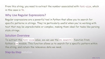 Extracting font-size from a Complicated String in Python