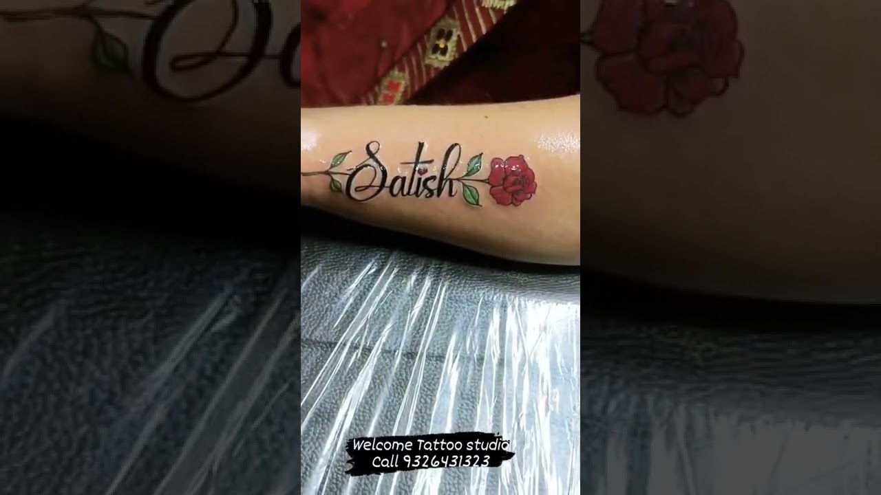 Sachin tattoos art gallery  Name Tattoo by Sachin at Sachin Tattooz  sachintattooz tattoos angel name art birdsofinstagram tattooartist  tattoosofig satish birdstattoo artistsoninstagram tattooartist artist  proartist believatattoo 