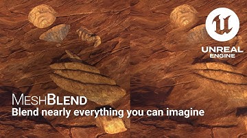 MeshBlend showcase in Unreal Engine 5