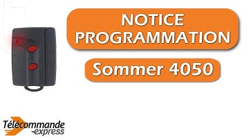 Programmer une Télécommande Sommer 4050