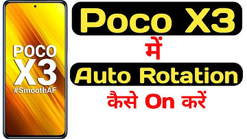 How to enable auto rotation in poco X3 || poco X3 me auto rotation kaise on kare ||