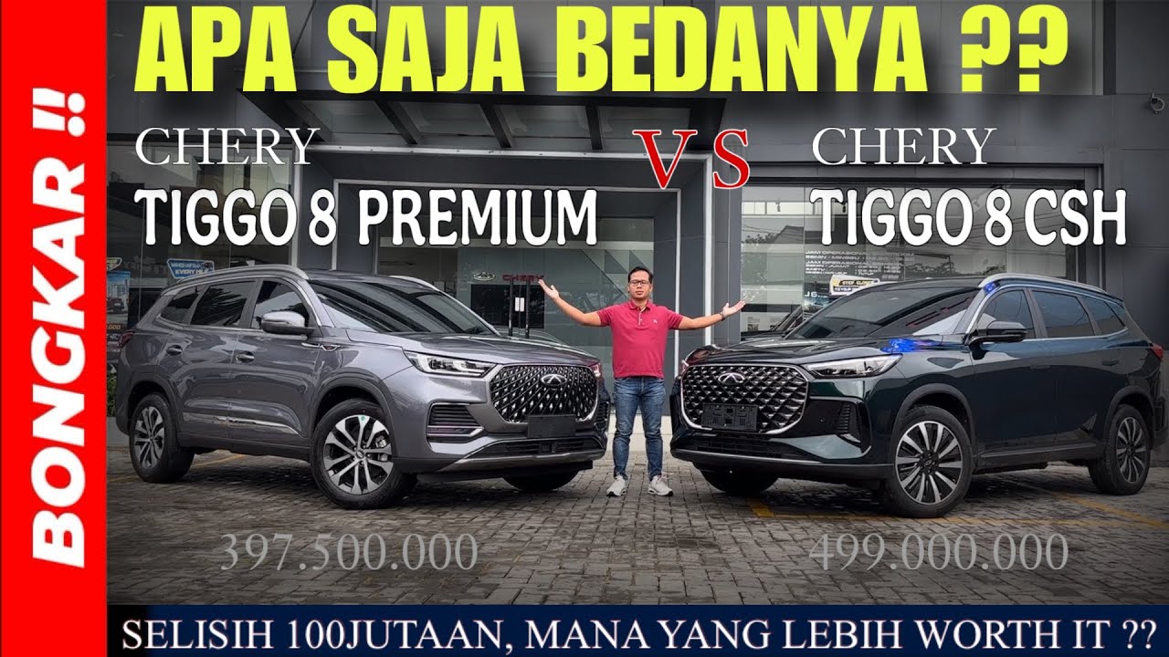 Bongkar !! PERBEDAAN CHERY TIGGO 8 PREMIUM VS TIGGO 8 CSH - PHEV SUPER HYBRID 2025 EXTERIOR INTERIOR